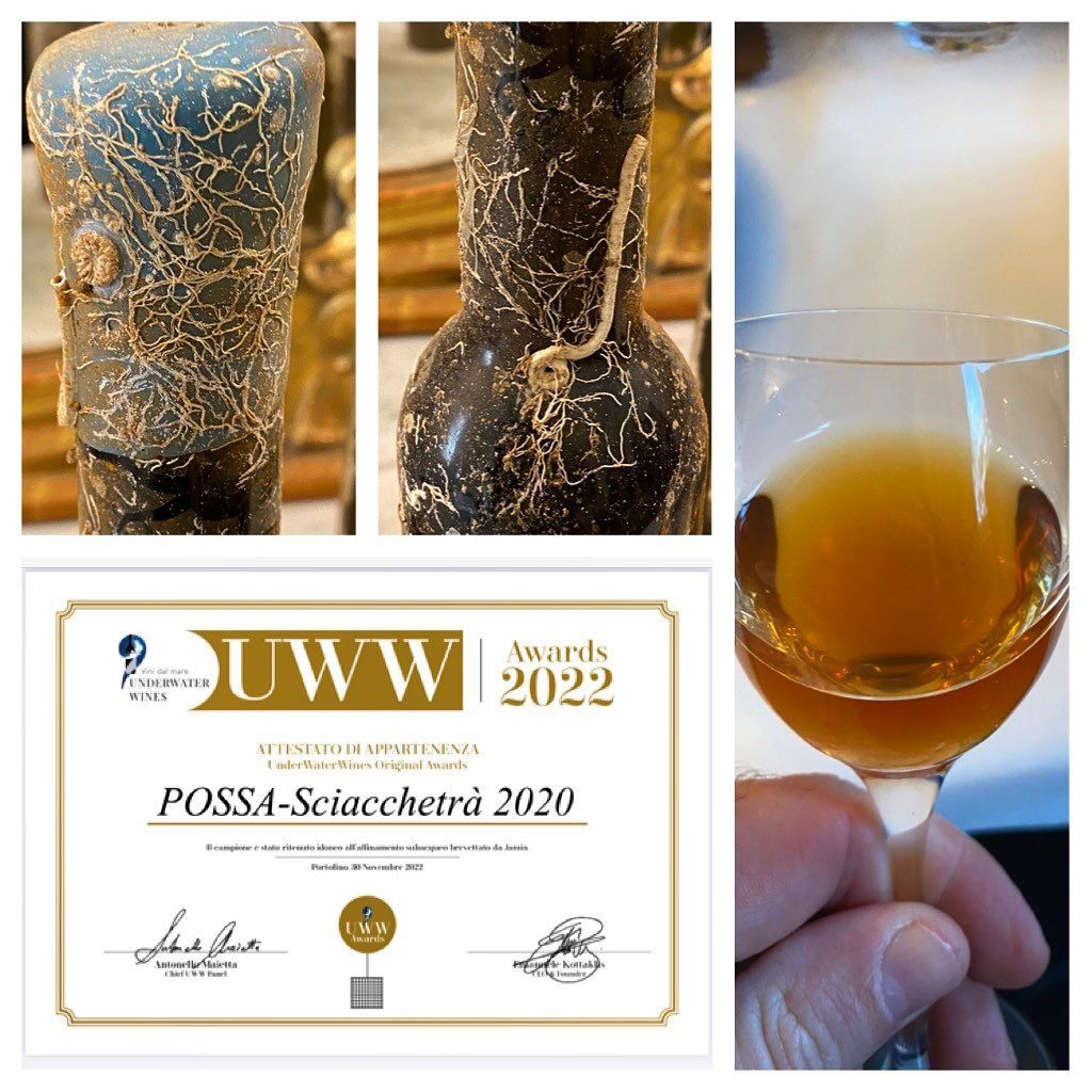 Attestato “vino subacqueo” dalla UWW (Under Water Wines)
