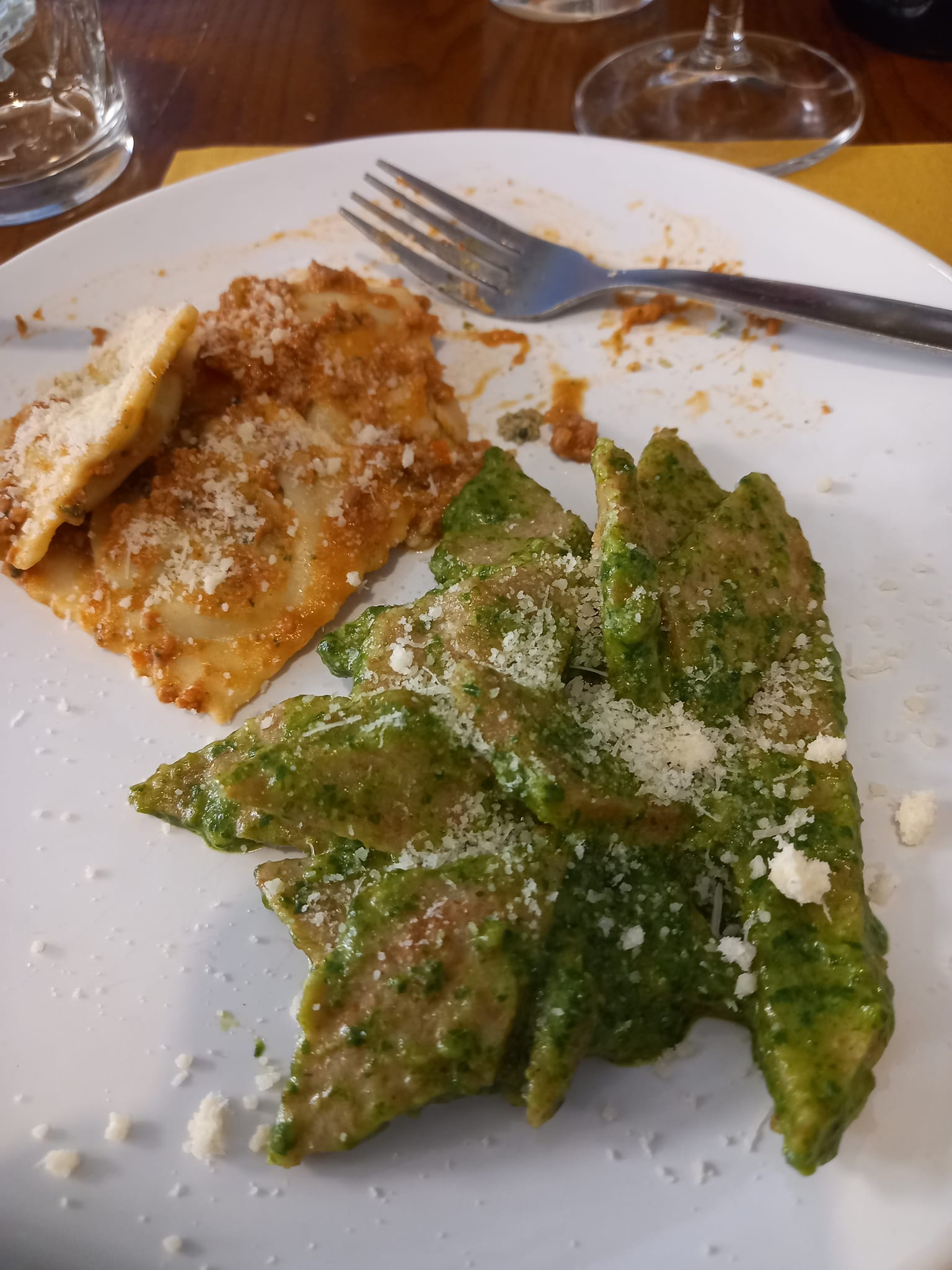 testaroli al pesto